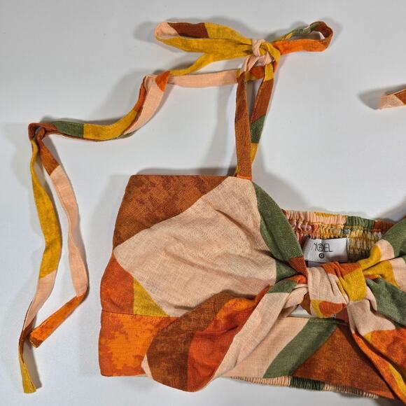 M Fe Noel x Target Mixed Paint Print Knotted Crop Tank Top NWT Women Size S Cute - Picture 2 of 8